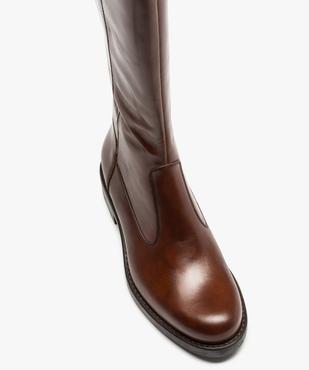Bottes femme à talon plat unies style cavalières - Tanéo vue5 - TANEO - GEMO