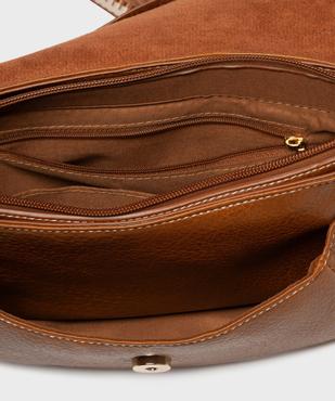 Sac besace souple et grainé à bandoulière fantaisie amovible femme vue1 - GEMO (ACCESS) - GEMO