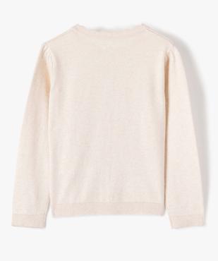 Gilet fille en maille fine à col fantaisie vue4 - GEMO (ENFANT) - GEMO