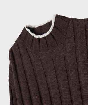 Pull côtelé col montant fille vue2 - GEMO (JUNIOR) - GEMO