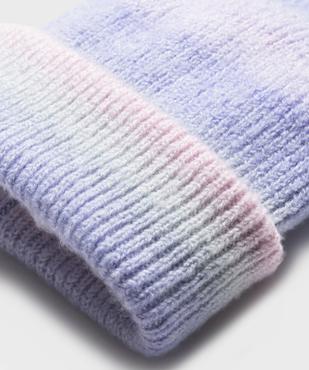 Bonnet en maille avec revers fille vue2 - GEMO (ENFANT) - GEMO