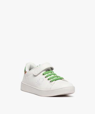 Baskets garçon colorées à lacets et scratch - Benetton vue2 - BENETTON - GEMO