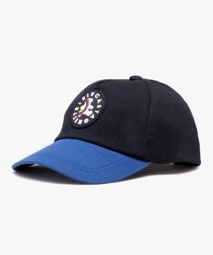 Casquette bébé garçon bicolore à patch ourson - LuluCastagnette vue1 - LULUCASTAGNETTE - GEMO