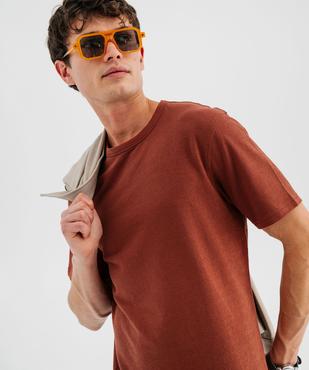 Tee-shirt manches courtes en maille épaisse homme vue2 - GEMO (HOMME) - GEMO