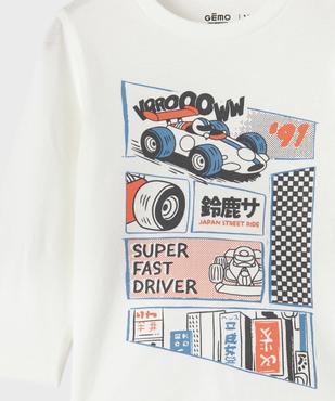 Tee-shirt manches longues avec motif voiture bébé garçon vue2 - GEMO 4G BEBE - GEMO