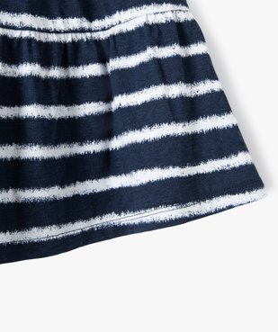 Robe fille ample à motif fleuri et fines bretelles croisées vue2 - GEMO (ENFANT) - GEMO