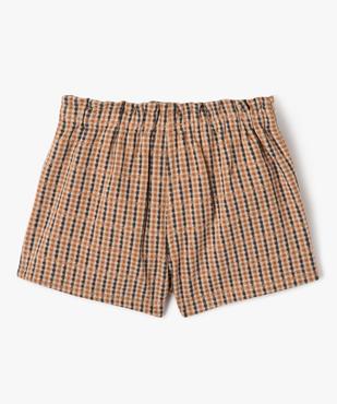 Short ample à carreaux en maille extensible bébé fille vue3 - GEMO(BEBE DEBT) - GEMO