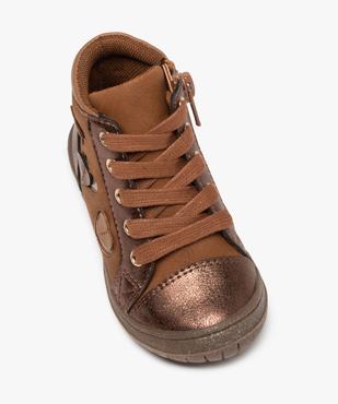 Baskets fille mid-cut détails cœurs et reflets métallisées vue5 - GEMO (ENFANT) - GEMO