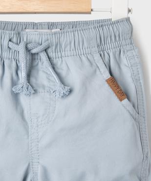 Bermuda en toile à taille élastiquée bébé garçon vue2 - GEMO 4G BEBE - GEMO