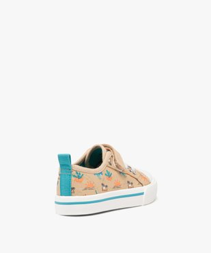 Baskets en toile imprimée avec scratch et lacets élastiques garçon vue5 - GEMO 4G GARCON - GEMO