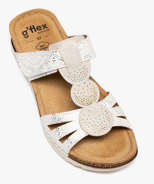 Mules confort à bride scratch et strass femme  vue5 - G'FLEX - GEMO