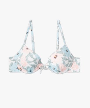 Haut de maillot de bain femme à motifs fleuris forme corbeille vue4 - GEMO (PLAGE) - GEMO