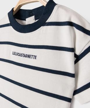 Tee-shirt manches courtes à rayures bébé garçon - LuluCastagnette vue2 - LULU CASTAGNETTE GEMO FOR GOOD - GEMO