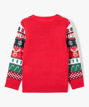 Pull spécial Noël à col rond garçon vue4 - GEMO (ENFANT) - GEMO