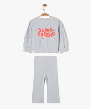 Ensemble 2 pièces sweat et legging bébé fille vue4 - GEMO 4G BEBE - GEMO