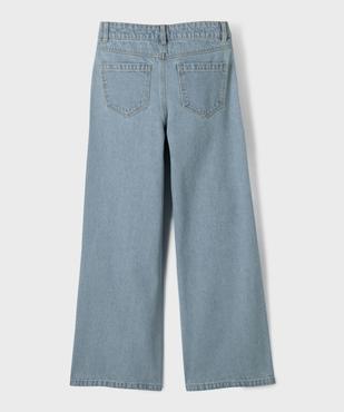 Jean wide leg en denim 100% coton fille vue4 - GEMO 4G FILLE - GEMO