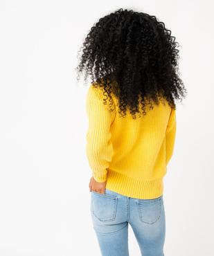 Pull en grosse maille à col rond femme vue3 - GEMO(FEMME PAP) - GEMO