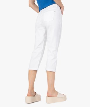 Pantacourt femme en toile 5 poches vue3 - GEMO (JEAN) - GEMO