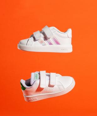 Baskets Grand Court 3.0 à scratch bébé fille - Adidas vue7 - ADIDAS - GEMO