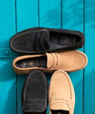 Mocassins dessus cuir velours homme -Tanéo vue6 - TANEO GEMO FOR GOOD - GEMO