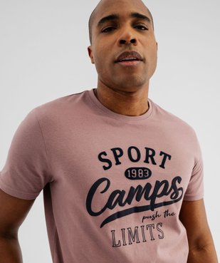 Tee-shirt manches courtes imprimé en relief homme - Camps United vue2 - CAMPS - GEMO