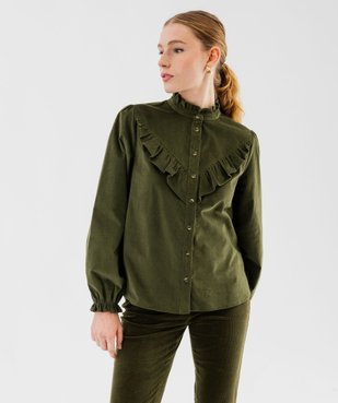 Chemise en velours à volants femme - LuluCastagnette vue7 - LULUCASTAGNETTE - GEMO