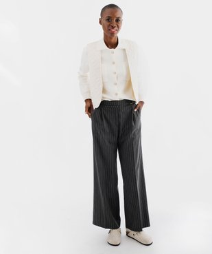 Pantalon large et fluide à rayures et plis femme vue5 - GEMO(FEMME PAP) - GEMO