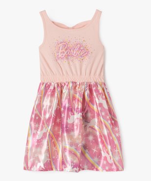 Robe avec jupe en satin et dos ouvert fille - Barbie vue1 - BARBIE - GEMO
