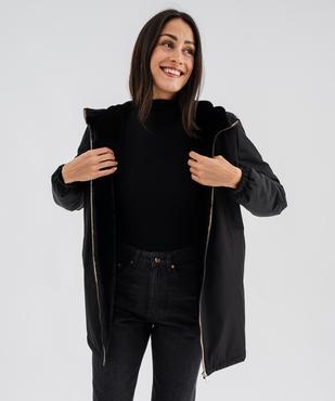 Manteau à capuche avec doublure chaude femme vue3 - GEMO 4G FEMME - GEMO