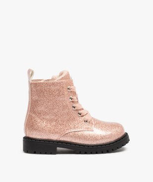 Boots bébé fille vernies et pailletées fermeture zip vue1 - GEMO(BEBE DEBT) - GEMO