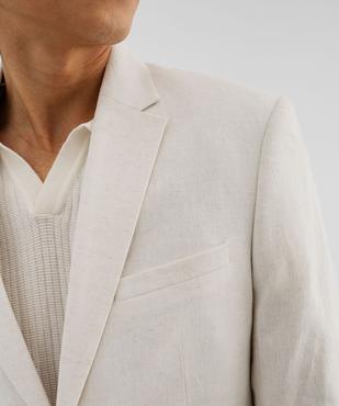 Veste de costume slim fit en viscose et lin homme vue5 - GEMO 4G HOMME - GEMO