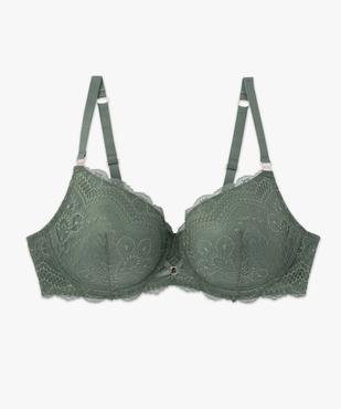 Soutien-gorge grande taille emboitant en dentelle avec bonnets paddés vue4 - GEMO(HOMWR FEM) - GEMO