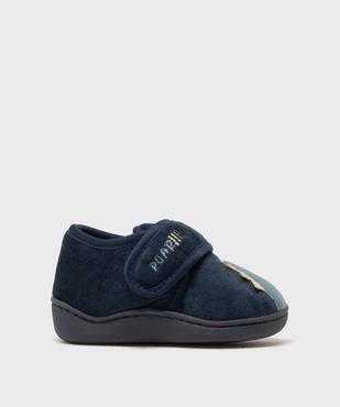 Chaussons montants à scratch en velours brodé garçon vue1 - GEMO (ENFANT) - GEMO
