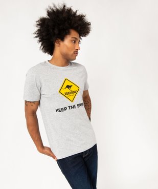 Tee-shirt manches courtes en coton imprimé homme - Roadsign vue2 - ROADSIGN D - GEMO