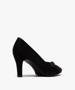 Escarpins femme en suédine avec effet drapé et verni vue4 - GEMO(URBAIN) - GEMO