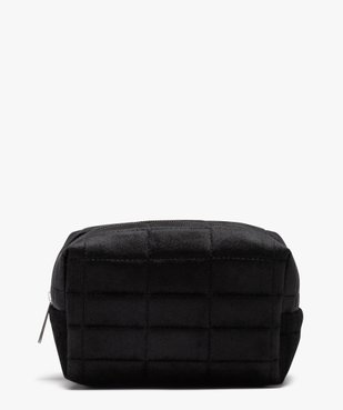 Trousse à maquillage femme en velours matelassé vue1 - GEMO (ACCESS) - GEMO