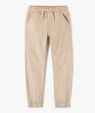 Pantalon garçon en toile avec taille et chevilles élastiquées vue1 - GEMO 4G GARCON - GEMO