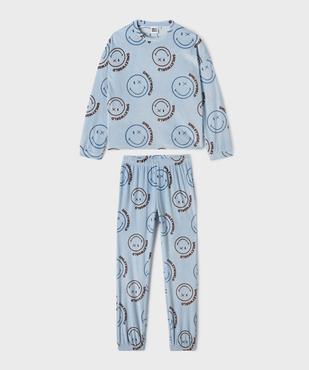 Pyjama en velours imprimé fille - Smiley World vue1 - SMILEY WORLD - GEMO
