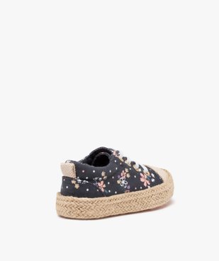 Tennis bébé fille en toile et semelle en cordelette vue4 - GEMO 4G BEBE - GEMO
