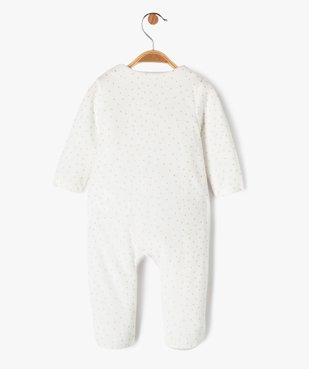 Pyjama en velours avec touches pailletées bébé fille vue4 - GEMO 4G BEBE - GEMO