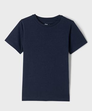 Tee-shirt à manches courtes en coton uni garçon vue1 - GEMO 4G GARCON - GEMO