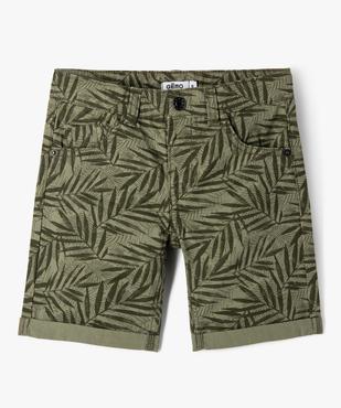Bermuda en coton twill imprimé à revers garçon vue1 - GEMO 4G GARCON - GEMO