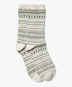 Chaussettes tige haute en maille jacquard homme vue1 - GEMO(HOMWR HOM) - GEMO