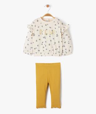 Ensemble 2 pièces sweat et legging bébé fille vue1 - GEMO 4G BEBE - GEMO