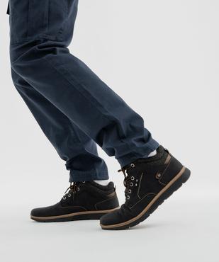 Boots midcut casual à col textile et semelle sport homme vue1 - URBAN STEPS - GEMO