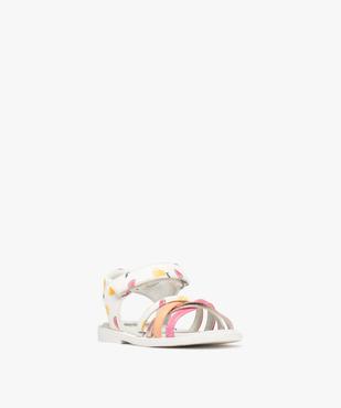 Sandales à brides croisées, scratch et motifs fruits bébé fille vue2 - LOVELY WINGS - GEMO