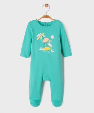 Pyjama dors-bien à pont dos en coton à motif bébé vue1 - GEMO 4G BEBE - GEMO