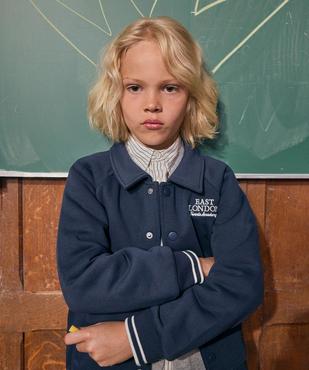 Sweat avec col chemise fermeture pressions garçon vue6 - GEMO (ENFANT) - GEMO