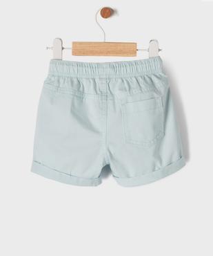 Bermuda en coton avec taille ajustable bébé garçon vue3 - GEMO(BEBE DEBT) - GEMO