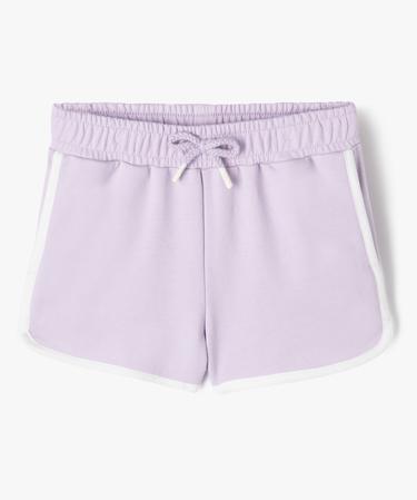 Short En Maille Avec Taille lastique Fille Violet Fonce GEMO